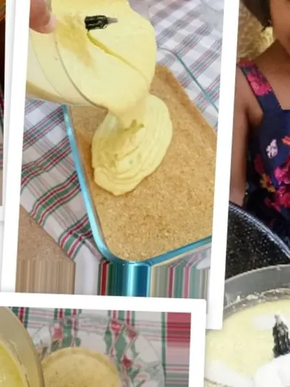 A collage of moments from our mango-themed cooking sessions, where children learned to peel, slice, and prepare delicious mango treats like milkshakes and cheesecake.