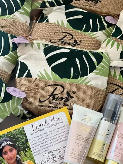 The skincare products from Pure Soul, a vegan and cruelty-free brand, were included in our Women's Day hampers. I love supporting other businesses that do good.