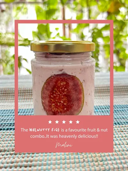 We love when our customers appreciate the simple, cosmic flavor of our creations. This review for our Walnutty Figs yogurt highlights the heavenly combination of fresh fruit and nuts in our preservative-free yogurt.