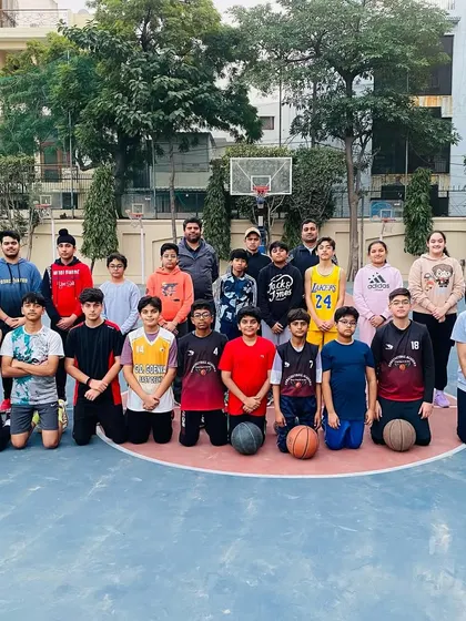 A group photo with the team after a victorious friendly match. We celebrate our successes together.