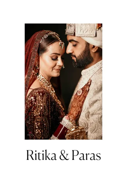 A simple, elegant, and intimate close-up portrait of the bride and groom, perfect for a timeless memory.