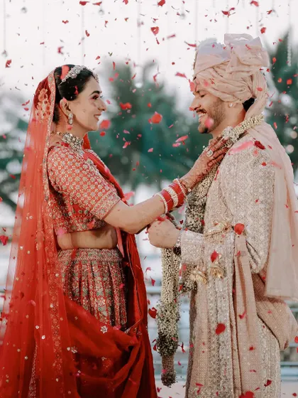 The pure, unscripted joy of a wedding ceremony. This is what I look for: the laughter, the shower of petals, and the real emotions that make your day uniquely yours.