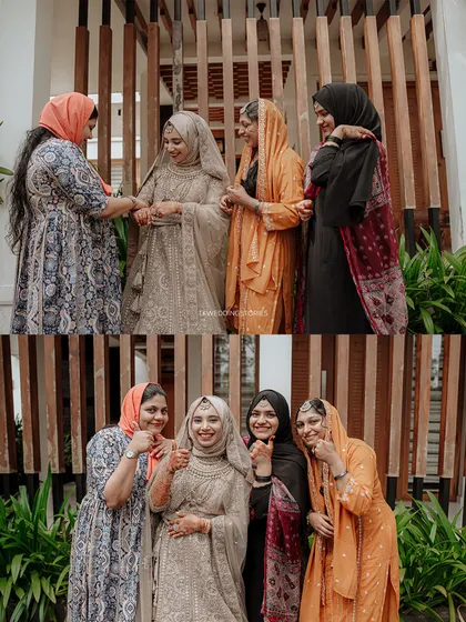 A duplicate of image 111, showcasing the fun and candid interactions between the bride and her bridal party.
