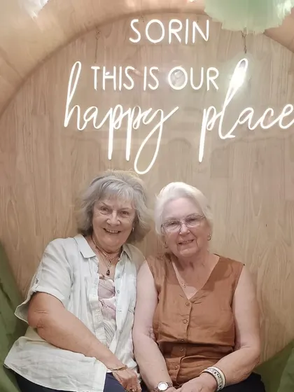 A lovely photo of two friends enjoying their time together at the salon. We believe self-care is even better when shared.
