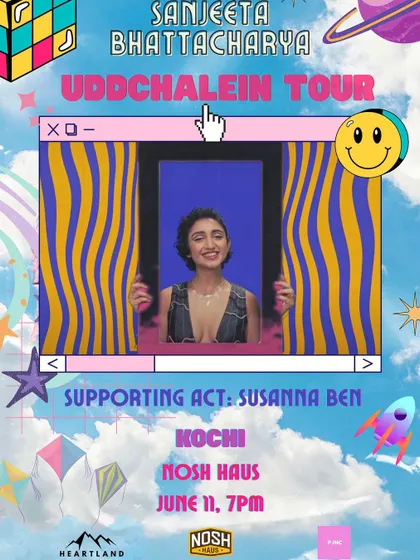 Another poster for the Uddchalein Tour, reminding everyone to get their tickets for the Kochi show.