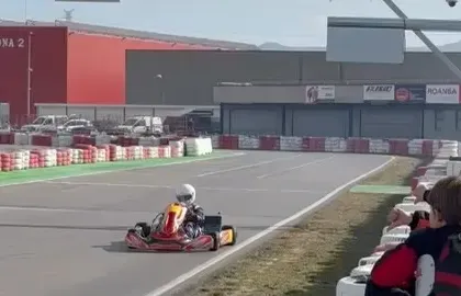 A shot of our junior driver on track in Valencia.