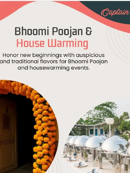 Honor new beginnings with auspicious flavors. I provide specialized catering for Bhoomi Poojan and House Warming events, featuring traditional menus that bring good fortune and great taste to your new home.