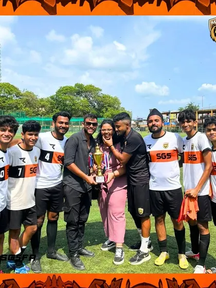 Celebrating our MFA 3rd Division journey with the people who support us the most. The team, coaches, and family together with the runner-up trophy.