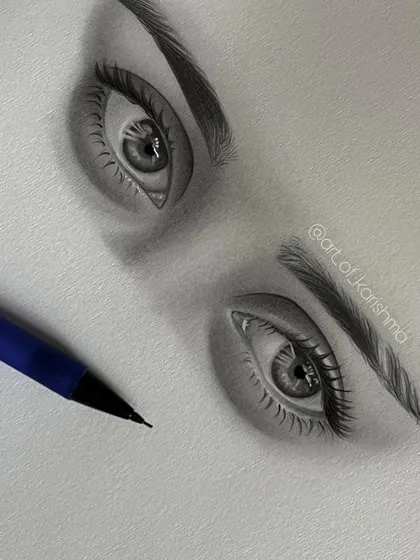 A detailed study of eyes, sketched in 3 hours on Fabriano paper. Practicing individual features helps me perfect my technique for larger portraits.