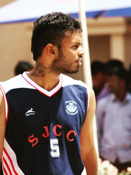 Another photo from my first year playing for St. Joseph's College of Commerce (SJCC). The intensity and focus required in sport are lessons I carry with me today.