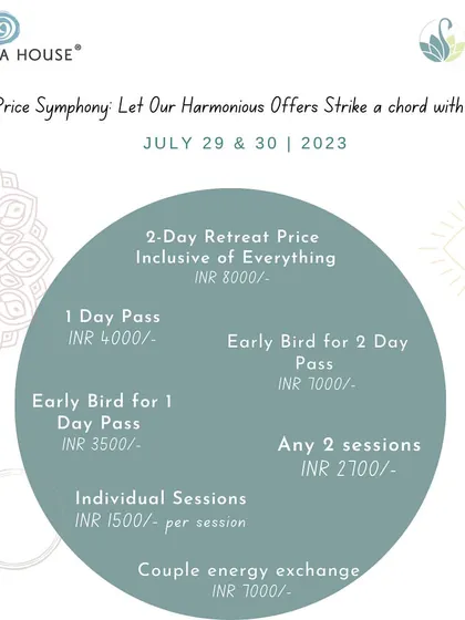 We offer flexible pricing for our day retreats to make them accessible. This includes options for a full 2-day pass, a 1-day pass, or even dropping in for individual sessions that resonate with you.