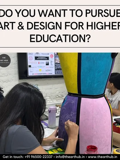 This image asks a fundamental question for aspiring artists. If you want to pursue art and design for higher education, I have the programs and expertise to guide you.