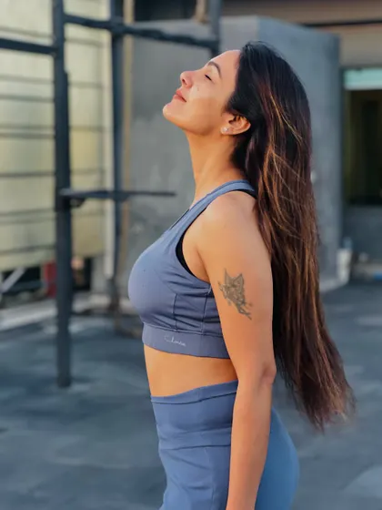 Soaking in the sun and feeling grateful for my body's ability to move and be strong. A quiet moment of reflection.