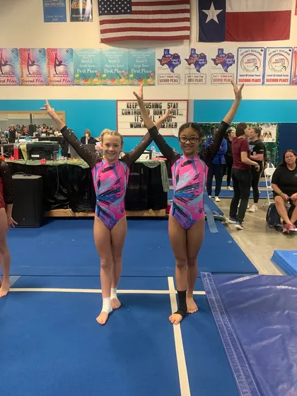 Two of our Gold athletes celebrating their qualification for the regional championships in Arkansas.