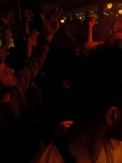 The crowd at Arcade 140, fully immersed in the bass.