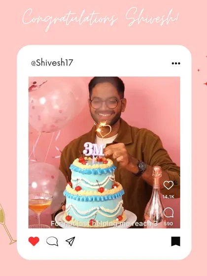 We were so thrilled to see our "3M" topper on baker Shivesh's celebration cake. It's an honor to be a small part of such a huge milestone.