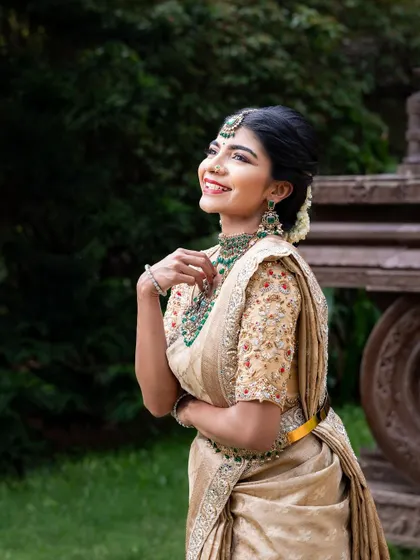 A duplicate of 83, capturing the bride's happy and radiant expression.
