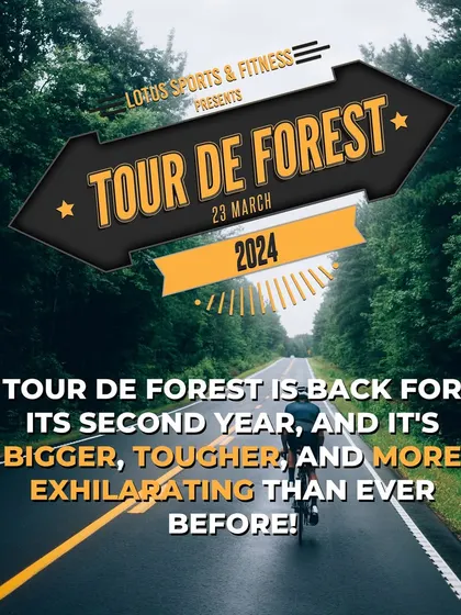 The announcement for the second annual Tour de Forest, promising a bigger and tougher challenge.