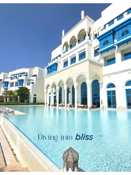 Diving into bliss. The stunning pool and architecture of this resort in Doha showcase the kind of luxurious and serene environments I seek for destination events.