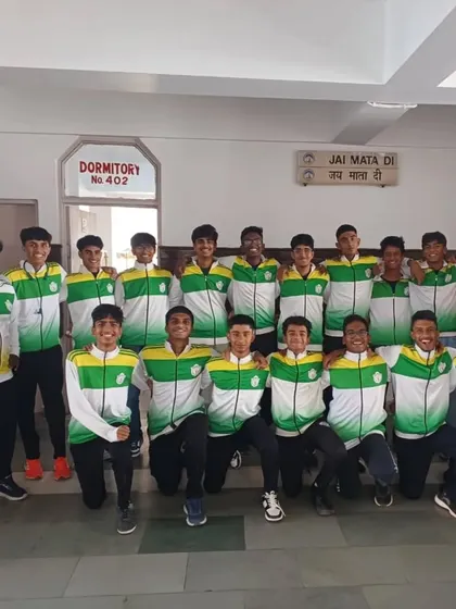 Six of our players, including team captain Advik Kurup, representing their school DPS East Bangalore at the CBSE SGFI national tournament in Jammu.