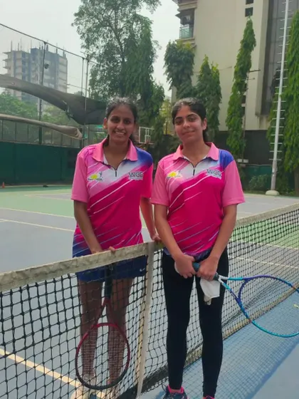 Competitors on the court, friends off it. Two players from our WCG Women's Day Festival Singles Tennis Championship, showcasing the growing community of women players at our academy.