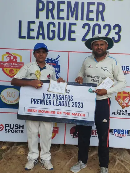The 'Best Bowler of the Match' award being presented. Tournaments like these help young bowlers learn how to handle pressure and take wickets.