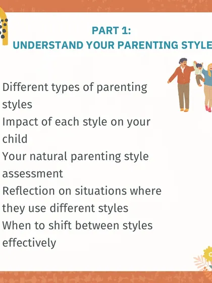 Part 1 of my workshop helps you understand your parenting style and its impact, and learn when to shift between styles effectively.