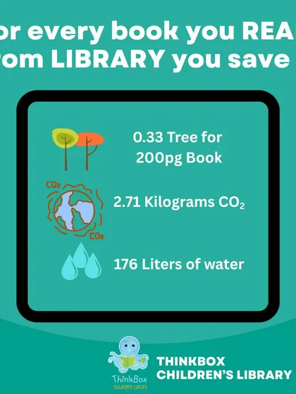 Did you know that borrowing a book is an act of sustainability? Every book you borrow from the library helps save trees, water, and reduces our collective carbon footprint.