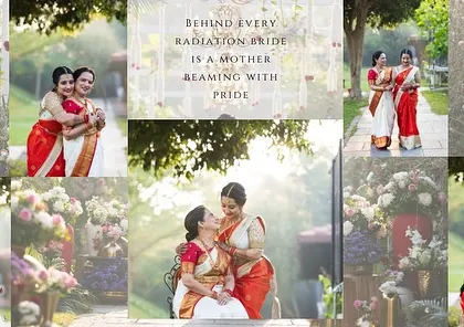 A touching collage celebrating the mother of the bride, capturing their special bond and shared moments on the wedding day.