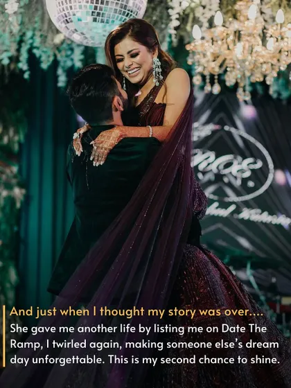 "And just when I thought my story was over... she gave me another life." By listing it for rent, she let the lehenga shine again.