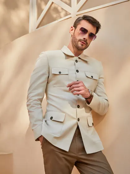 My buttercream beige shacket, or shirt-jacket, is the epitome of warm-weather fashion. Crafted from linen, it's perfect for a beachside wedding, a garden party, or simply staying cool and stylish during the summer.