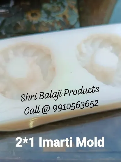 This is my 2-in-1 Imarti mold, perfect for creating these intricate, spiral-shaped candles or soaps. The silicone is flexible for easy demolding without breaking the delicate design.