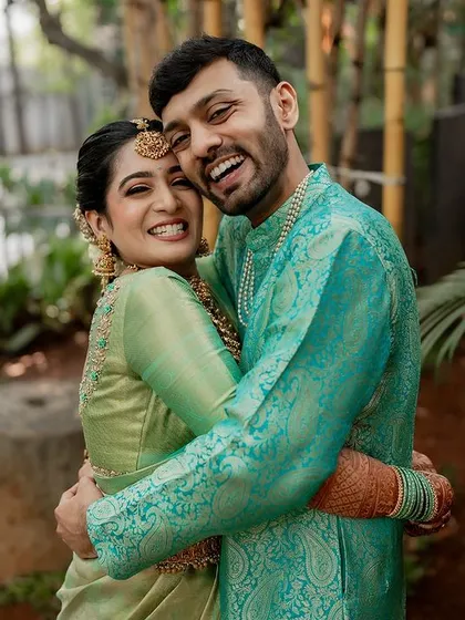 A candid embrace filled with laughter and fun. We aim to capture the genuine, playful dynamic between our couples, making their wedding photography feel as real as their love story.