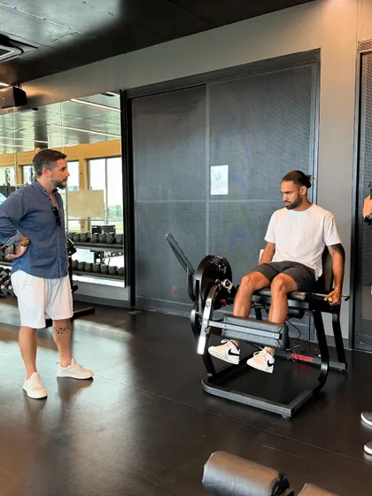 The state-of-the-art gym at Maraleina Sports Resort, where I had the opportunity to train and collaborate.