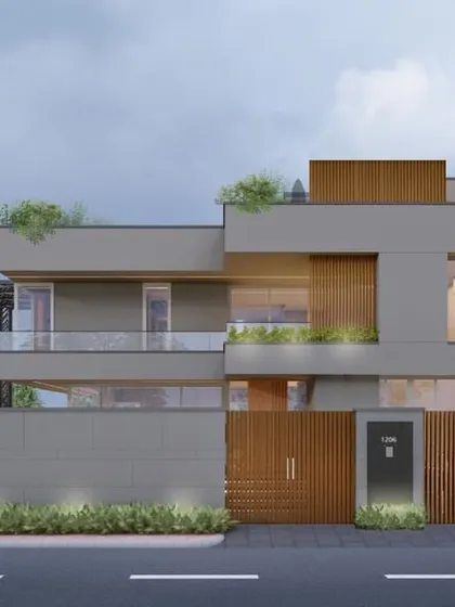 Our "keep it simple" approach is evident in this new villa design. The monochromatic palette, clean architectural lines, and use of natural materials create a serene and modern home that feels connected to its surroundings.