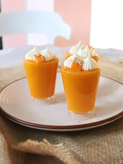 Another view of the Aamras Shots, perfect for parties and events.
