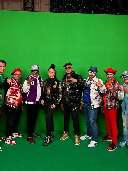 The whole team posing in their performance outfits. Beyond the steps, I help with the overall creative vision to make sure the final performance looks professional and cohesive.