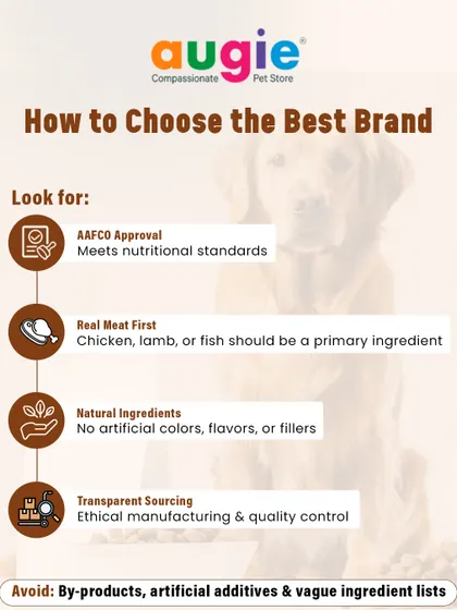 Here’s my guide on how to choose the best brand. Look for AAFCO approval, real meat as the first ingredient, natural ingredients without fillers, and transparent sourcing. Avoid by-products and vague ingredient lists.