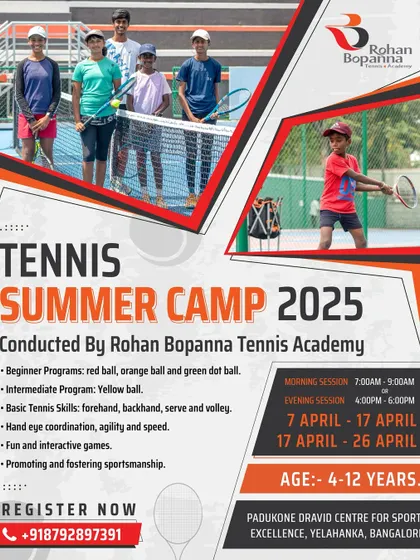 Our Tennis Summer Camp is a fantastic opportunity for kids aged 4-12 to kickstart their tennis journey. We offer programs for beginner and intermediate levels with fun-filled sessions and expert coaching.