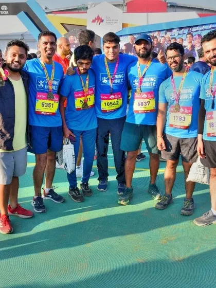 Race day with the gang! Here are some of our boys after crossing the finish line at the TCS World 10K Bengaluru. There is nothing like the feeling of achieving a goal together and celebrating with your medals.