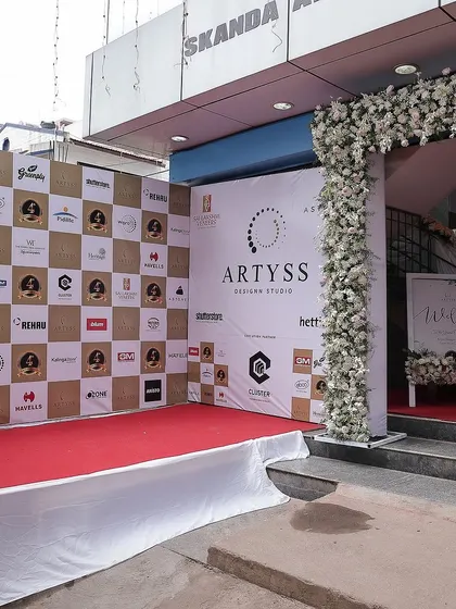 The red carpet and media wall at our grand opening. It was an event to remember, celebrating the launch of a space where clients can touch, feel, and envision their dream interiors.