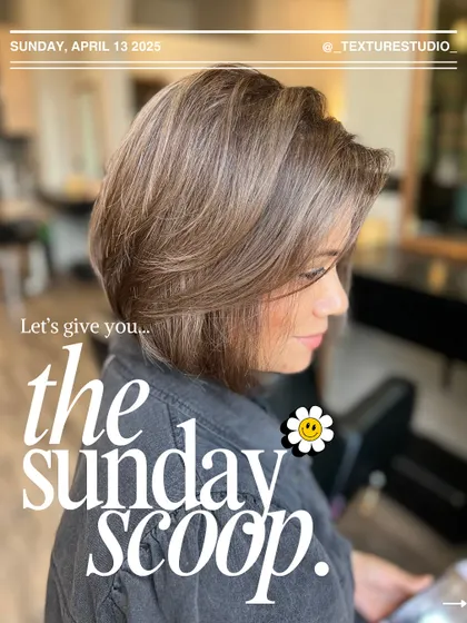 The Sunday Scoop is here. A weekly roundup of our favorite looks, from dreamy brunette lattes to breezy curls and big chops.
