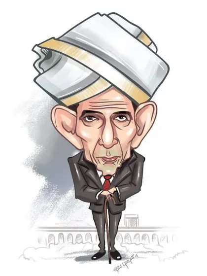 A caricature tribute to Sir M. Visvesvaraya for Engineer's Day. This artwork honors the legendary engineer and his contributions to Karnataka and India, complete with his iconic Mysore Peta.