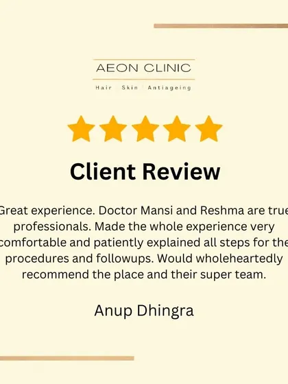 A review from Anup Dhingra, who calls our doctors "true professionals" and recommends our "super team" for making the experience comfortable and explaining all the steps.
