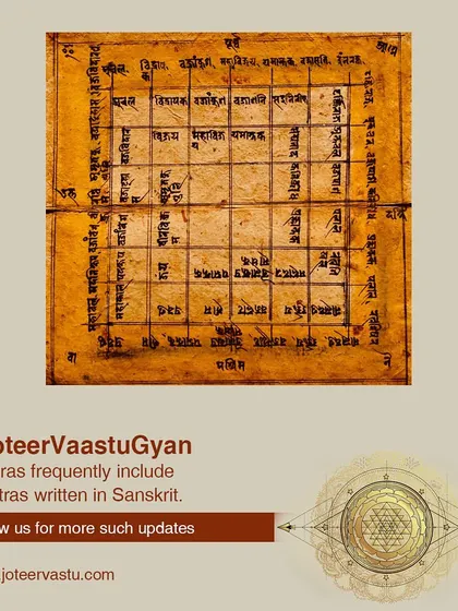 Yantras frequently include mantras written in Sanskrit. This ancient language holds a vibrational power that enhances the efficacy of the Yantra, amplifying its energetic properties.