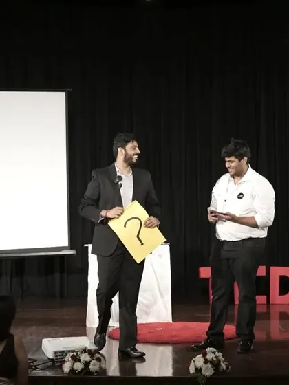 On the TEDx stage at SBSC, sharing my passion for mentalism and demonstrating the incredible potential of the human mind.