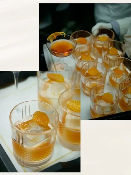A collage of cocktails from the 'Modern Luxury' event, showing the variety and elegant presentation.