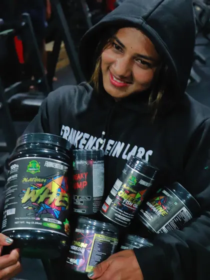 A closer look at my Frankenstein Lab supplement haul. I use a combination of their whey, pre-workout, and health supplements to support my goals.
