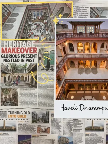 The Times of India explored our work on Haveli Dharampura and Golden Haveli in a feature on the transformative power of adaptive reuse in revitalizing historic buildings.
