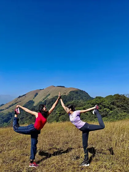 Holding the dancer's pose together, finding a point of connection and stability. This is what community in yoga feels like.